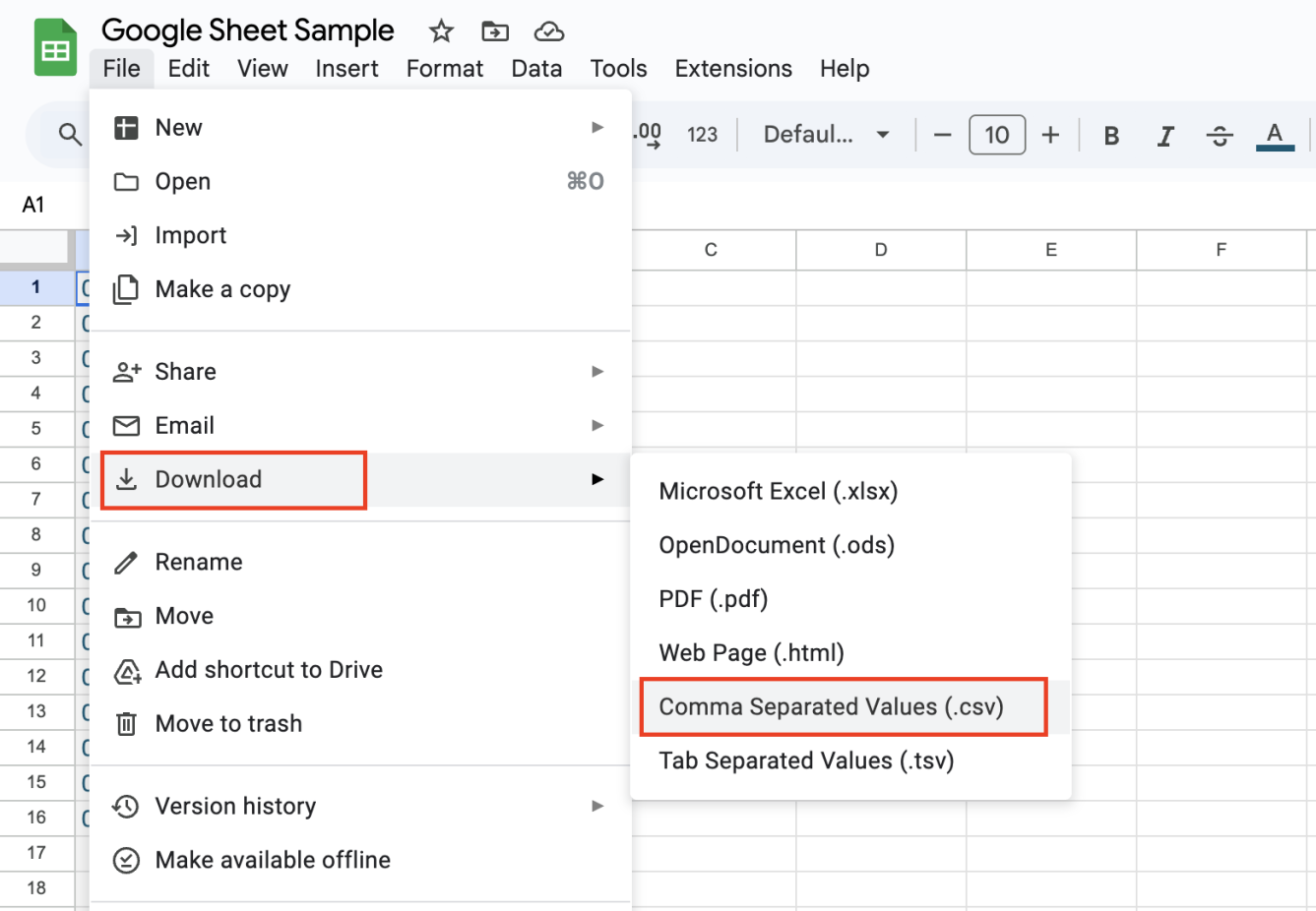 TXT file format example